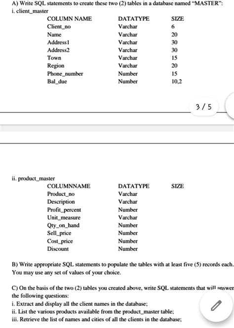 Image result for Write a SQL Statement to Make Multiple Tables