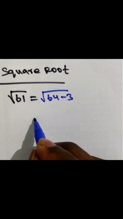 Square root of 61 (short tricks) very easy method #squareroot # ...