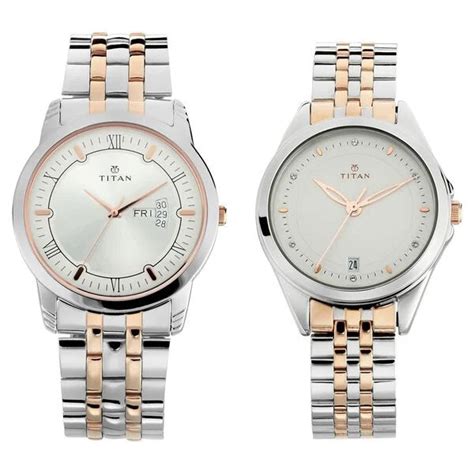 Titan Bandhan Quartz Analog Stainless Steel Strap Watch for Couple 177 ...