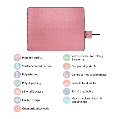 Checkered Red and White Foldable Picnic Mat 84x60 Inch Online - Premium ...