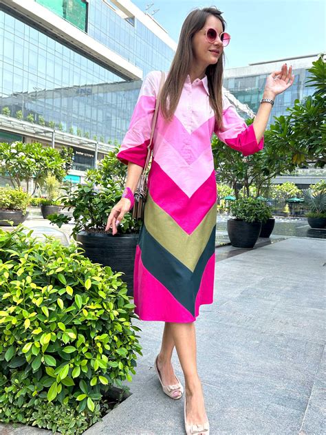 Melinda California Colors Hand Woven Cotton Patchwork Dress – Karmadori ...