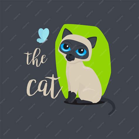Premium Vector | Funny cat with quote