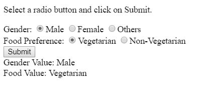 Select a Radio Button with JavaScript 的图像结果