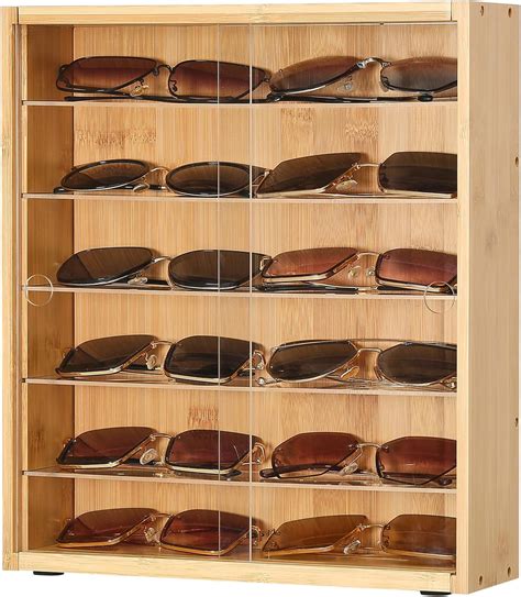Amazon.com: MOCAS Sunglasses Organizer Storage Wall Mounted, Wood ...