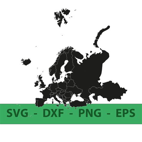 Map of Europe, Laser Cut File, SVG, DXF, EPS, Png, Pdf Each Country Can Be Separated - Etsy