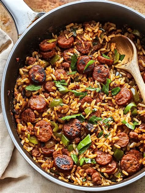 Irresistible Cajun Sausage and Rice Skillet – A Quick One-Pot Meal