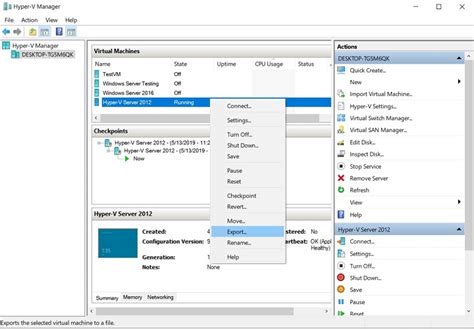 Image result for Hyper-V Export VM