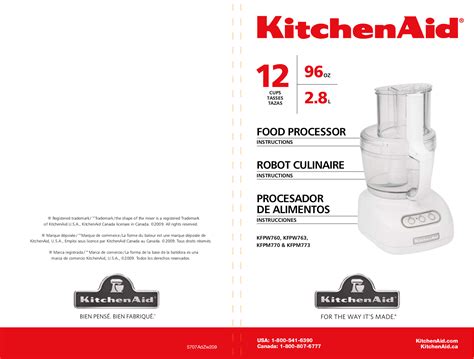 Image result for KitchenAid Food Processor Instruction