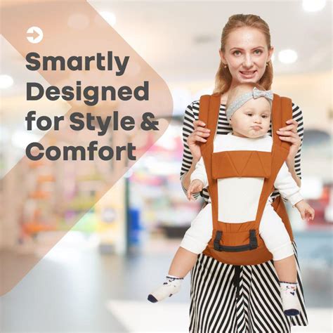 Upsy Daisy Baby Carrier - 4 In 1 Carry Position, 100% Cotton Fabric