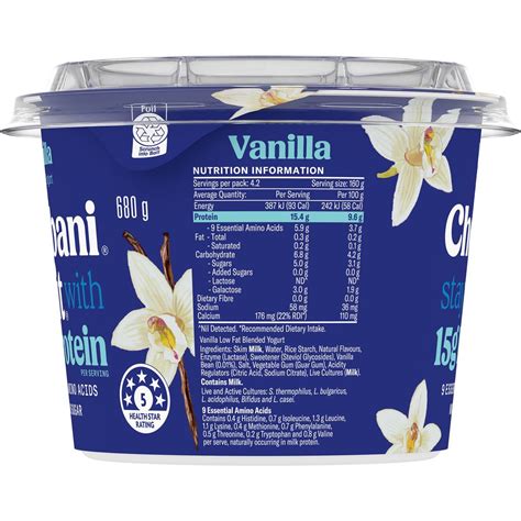 Chobani Fit Vanilla Greek Yogurt 680g | Woolworths