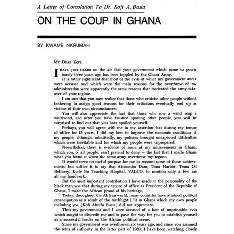 Why I campaigned for Busia in the 1969 election – Kwame Nkrumah ...