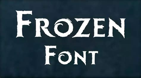 Frozen Font Free Download | Dafont Online