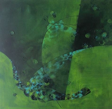 "Colours Of Life 2": Yellow Green Acrylic Painting by Asif Shaikh ...