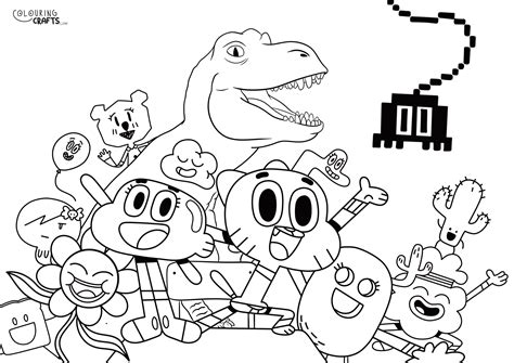 Amazing World Of Gumball Colouring Page 1 - Colouring Crafts