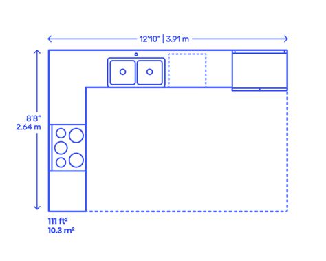 Kitchen Layout Dimensions 的图像结果