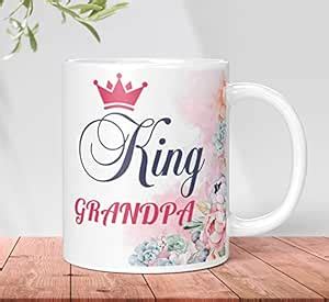 Buy NH10 DESIGNS King Grandpa Printed Mug for Birthday Gift Wedding ...