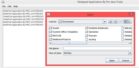Image result for Notepad Java Example