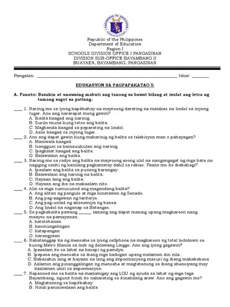 Image result for ESP 5 Quarter 4 Week 1 Module