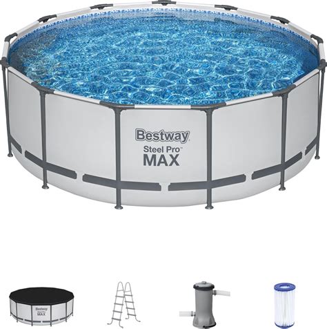 Amazon.com: Bestway 56260 Steel Pro MAX Above Ground Swimming Pool ...