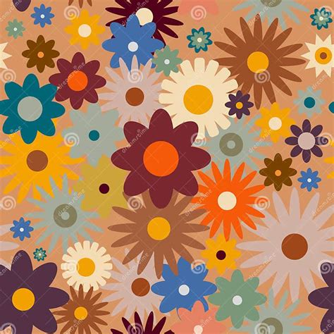 Image result for Retro Flower Pattern