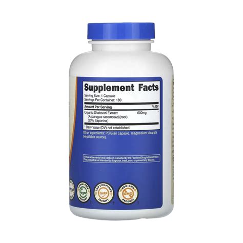 Nutricost, Shatavari, 600 mg, 180 Capsules – Maple Herbs