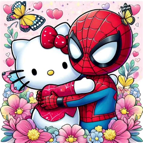 hello kitty and spiderman