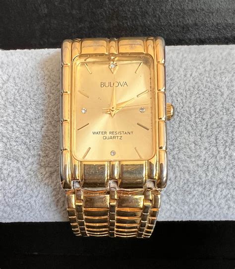 Bulova 18k Gold Watch 9063-5020 Men's | #4620221010