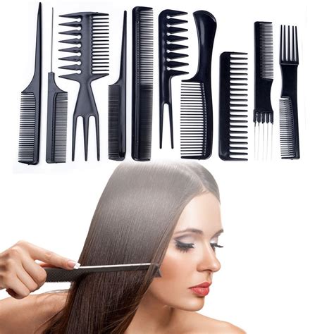 Buy Generic 10Pcs Pack Black Salon Hair Styling Hairdressing Plastic ...