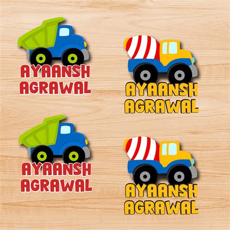 Permenant Waterproof Sticker - Construction Trucks – thedesignfactoryshop
