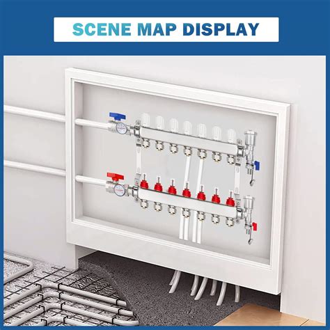 Buy Cuilvu 7-Loop Radiant Floor Heating PEX Manifold Stainless Steel ...