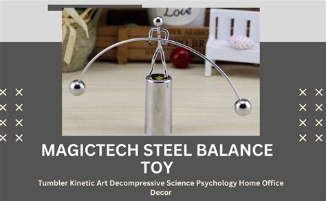 Buy Silver Single Feet Steel Pole Balancing Man Stress Relief Perpetual ...