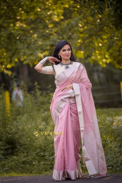 Soft pink sico Maheshwari saree – Varanane Sarees