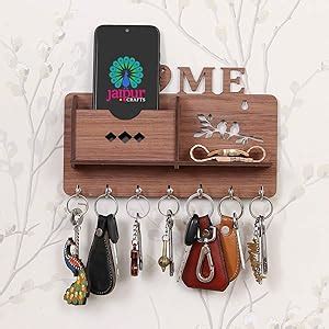 Webelkart Wooden Matte Finish Designer Home Side Wall Shelf, Key Holder ...