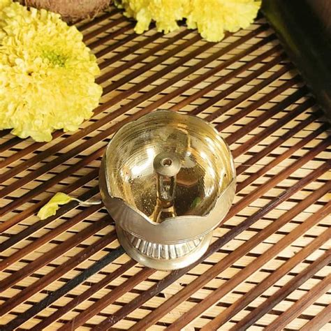 PujaCraft Antique Traditional Brass Sunflower Deepam Set of 2 (best an