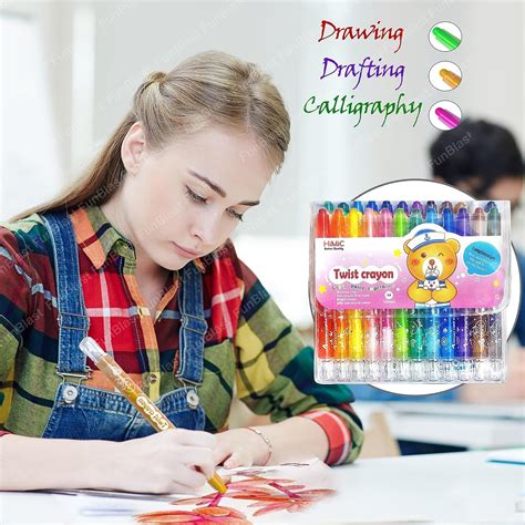Twist Crayons For Kids - 24 Pcs Crayon Set For Kids, Coloring Kit For ...