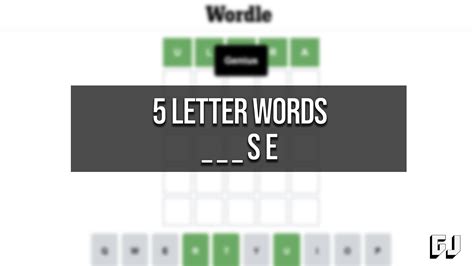 5 Letter Se Words - Letter Words Unleashed