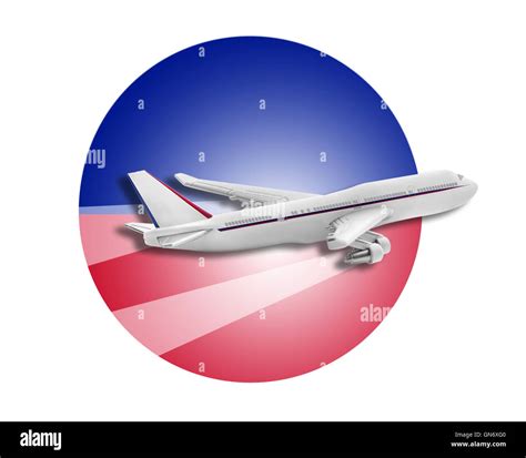 Plane on the background flag of the Haiti. Travel concept Stock Photo ...