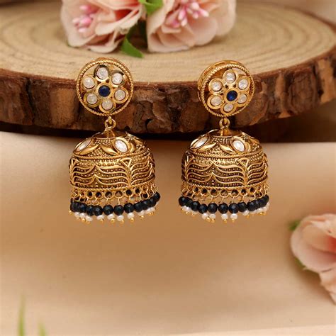 Buy Jhumka | Jhumki Earrings Online at Wholesale Price in India | Myah ...