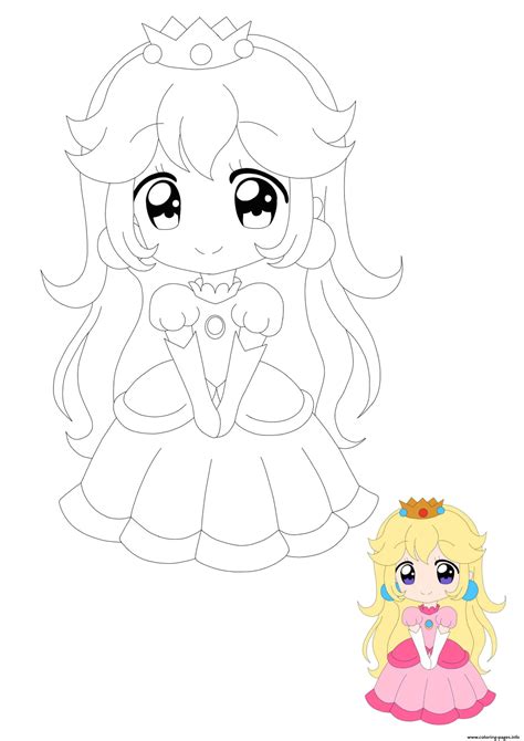 Printable Princess Peach Coloring Pages