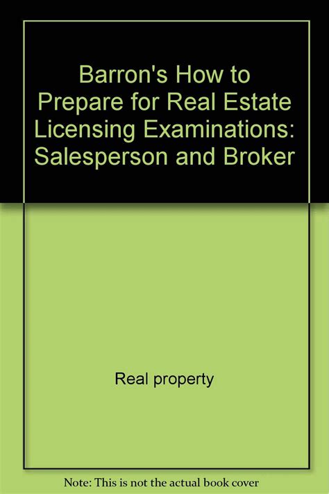 Barron's how to prepare for real estate licensing examinations ...