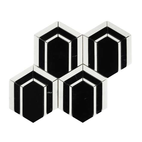 The Tile Life Sample - Argos Peak Nero 4-in x 4-in Polished Marble look ...