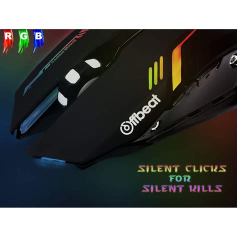 Offbeat RIPJAW 2.4Ghz Rechargeable Wireless Gaming Mouse, Silent Click ...