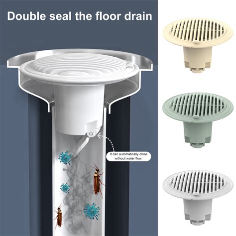harmtty Floor Drainer One-way Drainage Double Blockade Anti-odor Shower ...