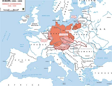 Map of Europe 1936-1939