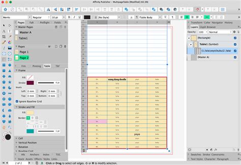 Image result for Affinity Publisher Tables Tutorial