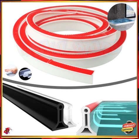 Jual Karet Silikon Penghalang Air Water Stopper Bathroom 1 2 4 Meter ...