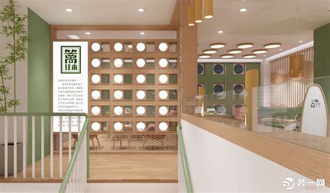 50万元餐饮空间500平米装修案例_效果图 - 八马茶庄 - 设计本