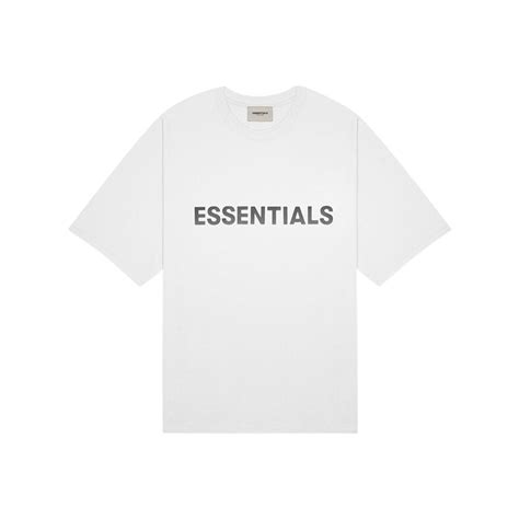 Fear of God Essentials Front Logo Tee White (SS20) - STEALPLUG KL