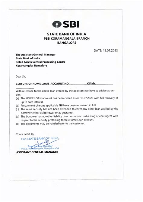 Home Loan Closure Request Letter at getmatildablog Blog