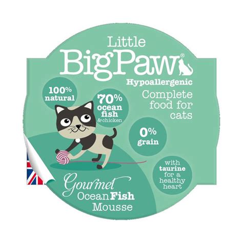 Little Big Paws Gourmet Ocean Fish Mousse Cat Food Tray 85gm | Jaws N Paws